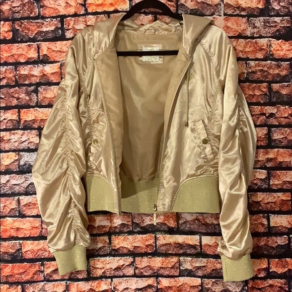 South Pole Gold satin Bomper Jacket - Picture 2 of 6